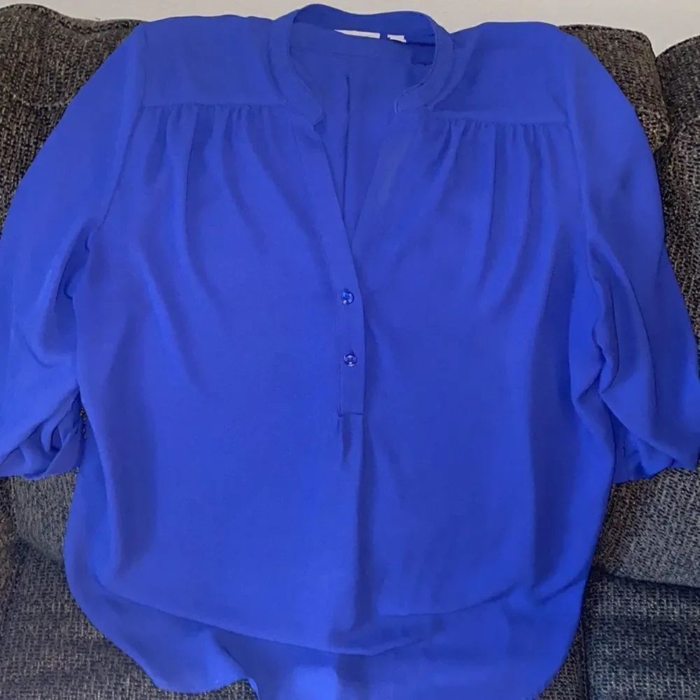 ✨ Halogen button down royal blue blouse ✨ - Picture 2 of 5